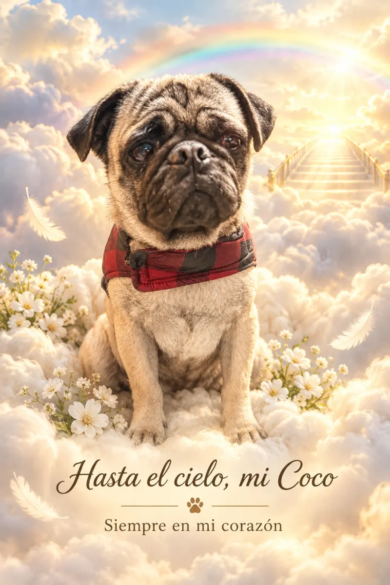 Photo of Coco, dog, on their Day of the Dead ofrenda