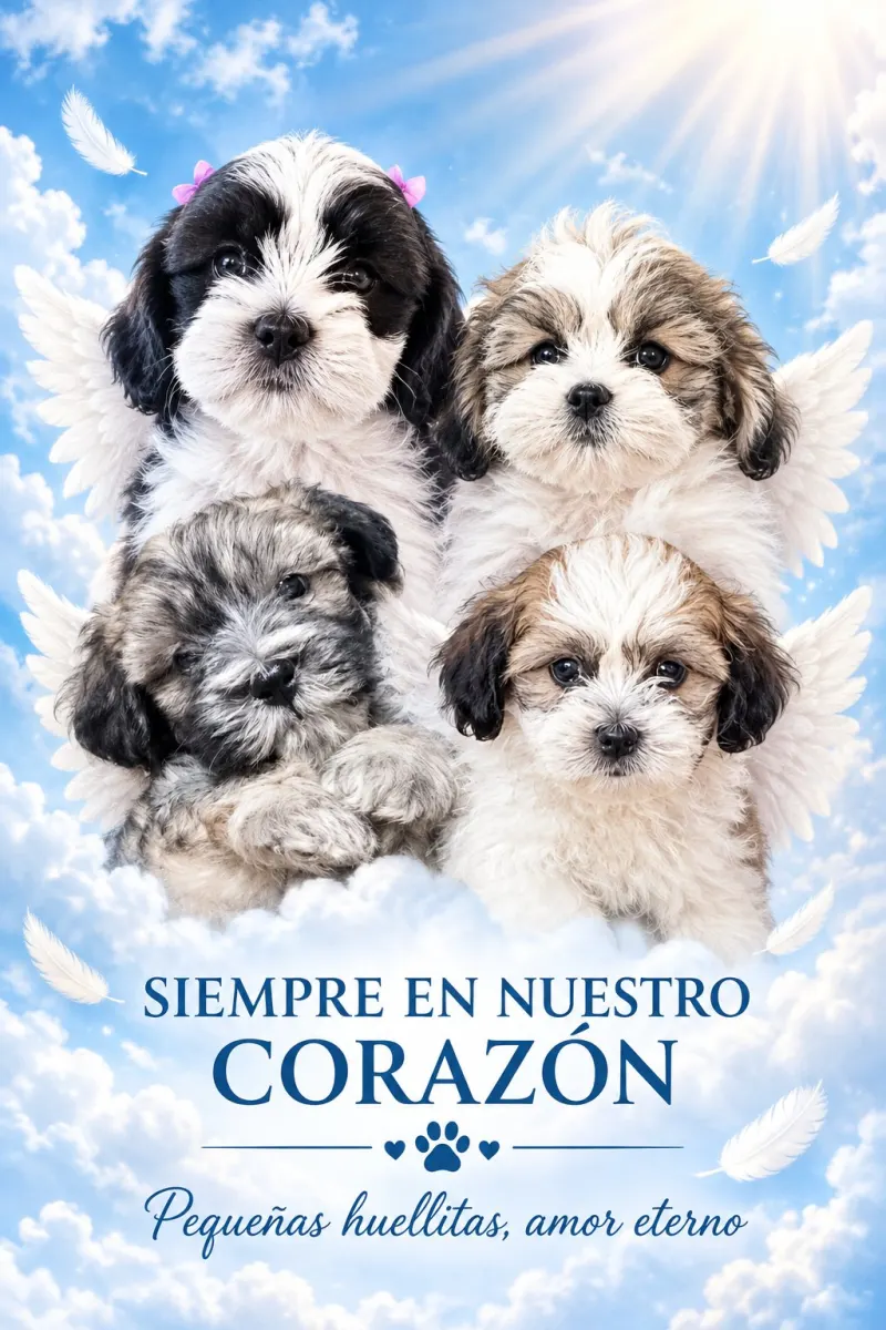 Foto de Nena, choco, bebe y chato, perro, en su ofrenda de Día de Muertos